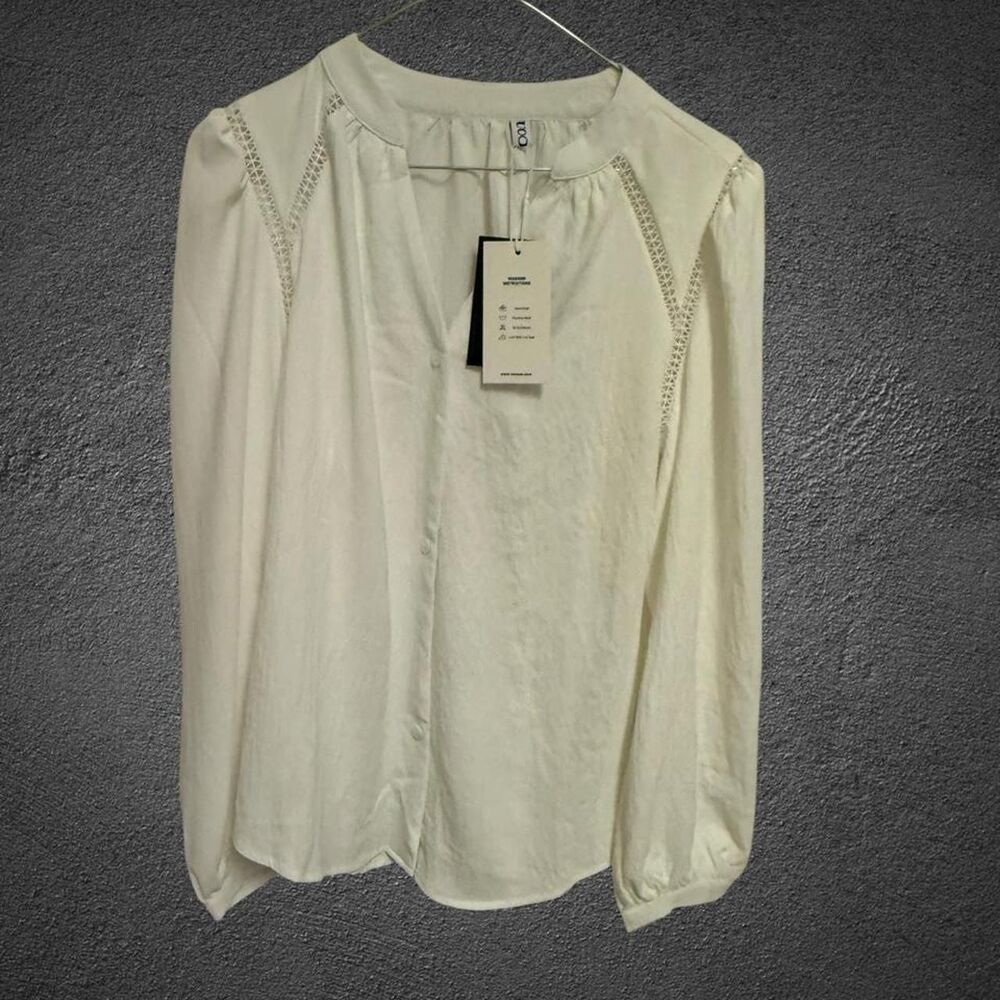 Women's White and Cream Blouse Uoozee Size M